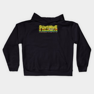 Sunshine and rainbows uplifting fun positive happiness quote Kids Hoodie